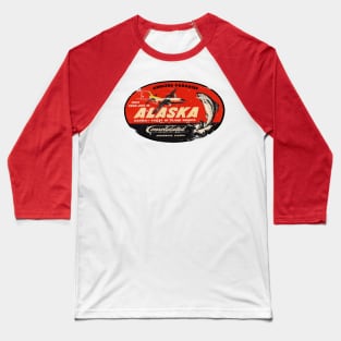 Alaska Fishing Baseball T-Shirt